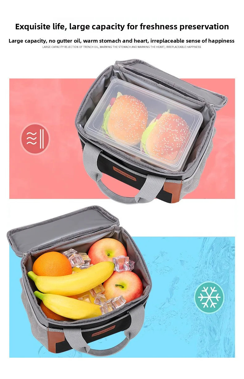 New Simple Lunch Bag USA Thick Aluminum Foil Oxford Cloth Waterproof Insulated Cooler Bag for Work, Students & Outdoor Food Storage