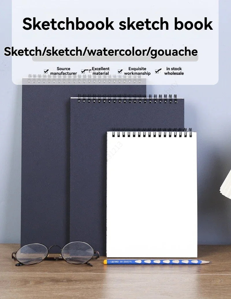 30-Sheet Spiral-Bound Sketch Book USA Acid-Free Art Sketch Pad for Drawing, Painting & Writing A4/A5/A6