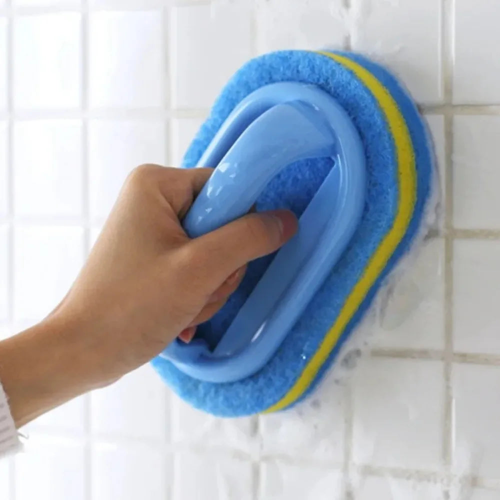 Household Cleaning Brush with Handle Canada Dish Soap Bathroom Kitchen Tub Thick Scrubbing Sponge Durable Cleaning Tool Accessories Home