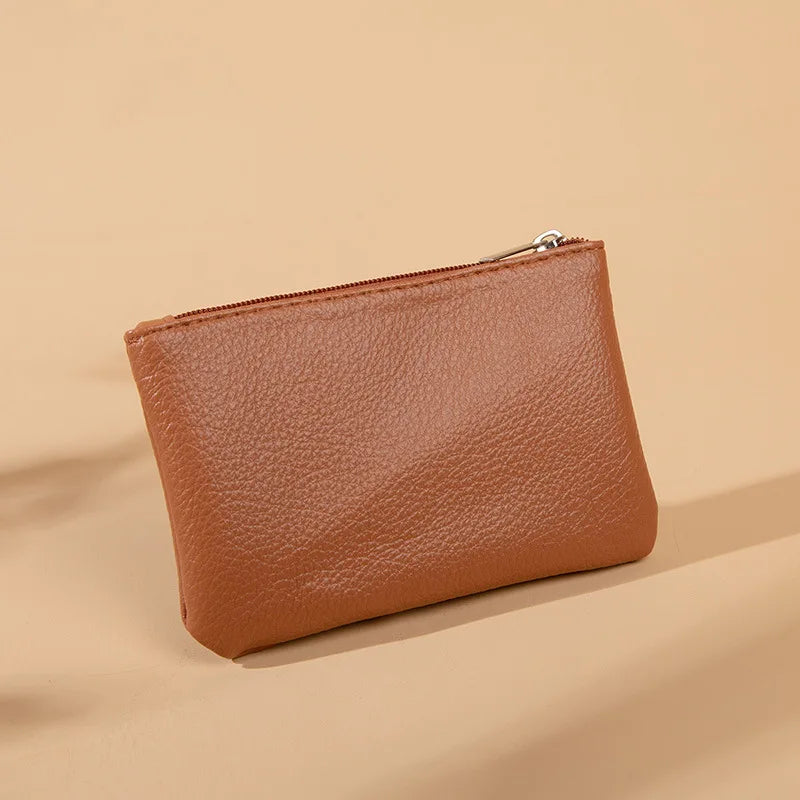 Women PU Leather Coin Purse Canada Retro Litchi Pattern Zipper Pouch Mini Change Purse Unisex Solid Wallet Card Holder Storage Bag