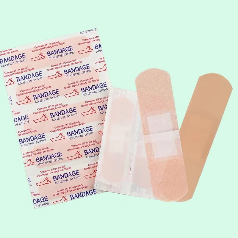 50/100PCS Waterproof Breathable Adhesive Plasters Canada Wound Dressing Hemostasis Stickers First Aid Medical Gauze Bandages Band-Aids