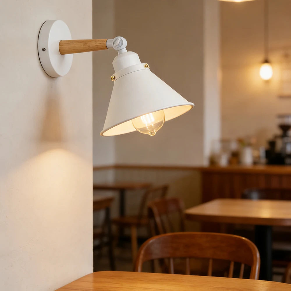 Wooden Nordic Industrial Wall Light Industrial Indoor Lighting Bedside Bathroom Bedroom Lamp Sconce Wall Light Fixture Decor