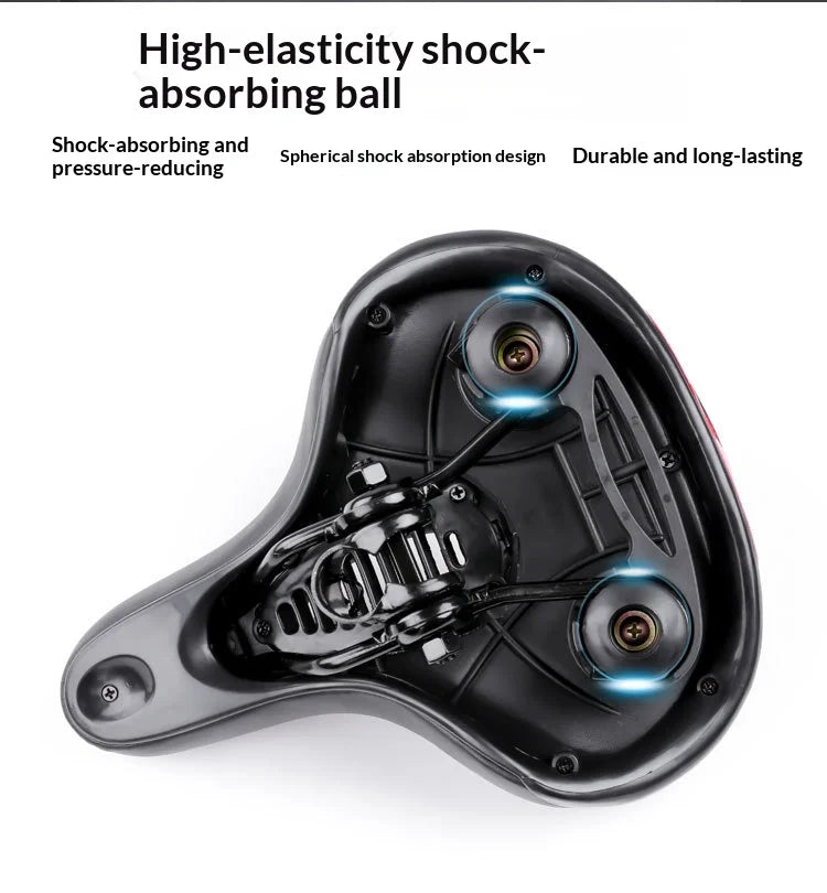 Oversized Comfort Bike Seat Extra Wide Thick Soft Bicycle Saddle Shock Absorbing Cushion for MTB Cruiser Cycling Accessories
