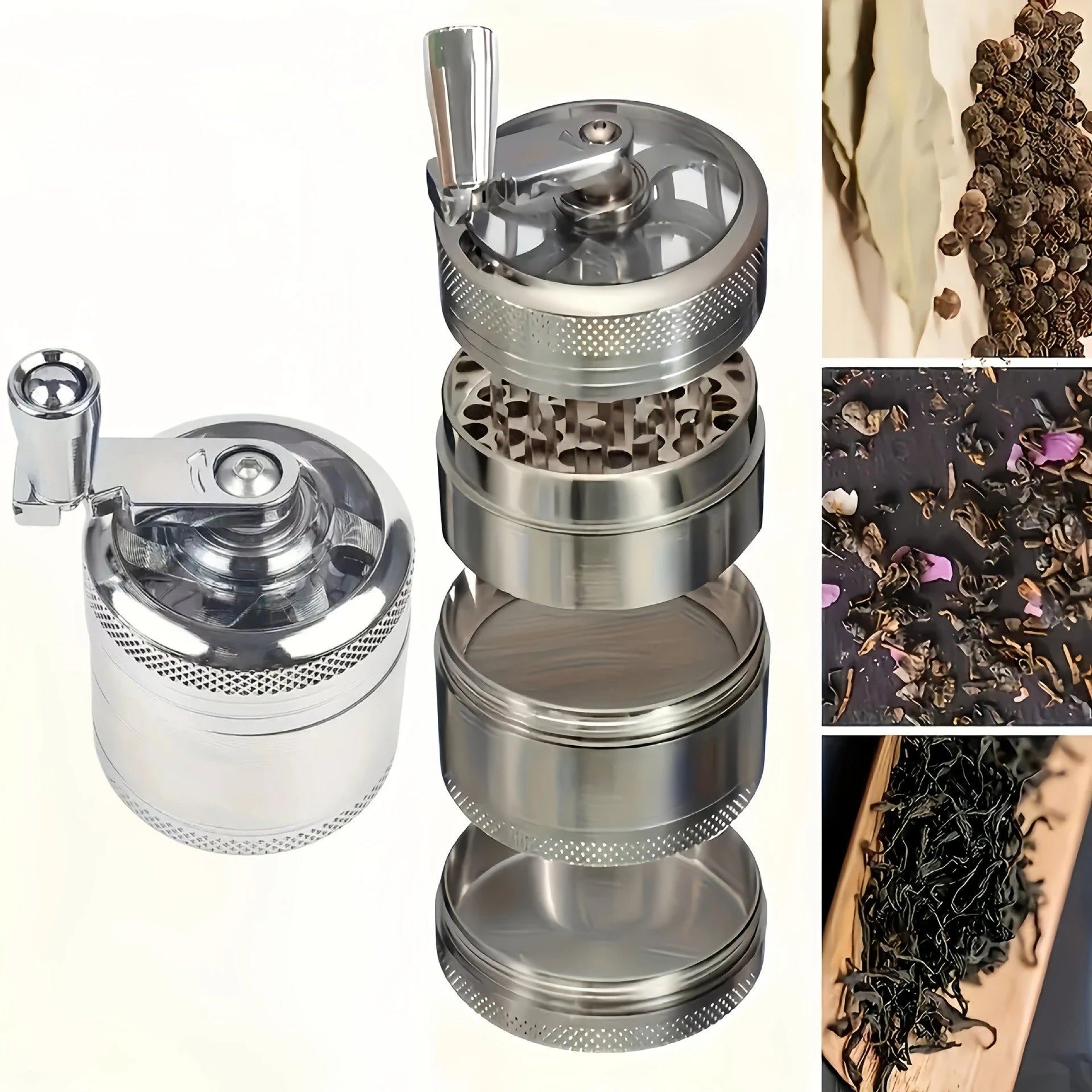 Nut and Hard Spice Grinder for Nutmeg USA Ginger Rock Salt and Peppercorn Hand Tools, Crushers 1.6-Inch/40mm Household Mini