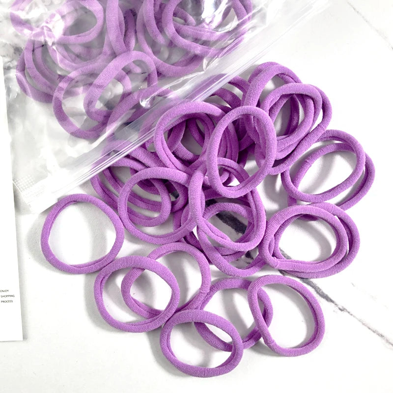 20/50PCS Hair Bands Canada for Women & Girls Basic Hair Rubber Ties 4cm Simple Elastic Ponytail Holders Hair Accessories