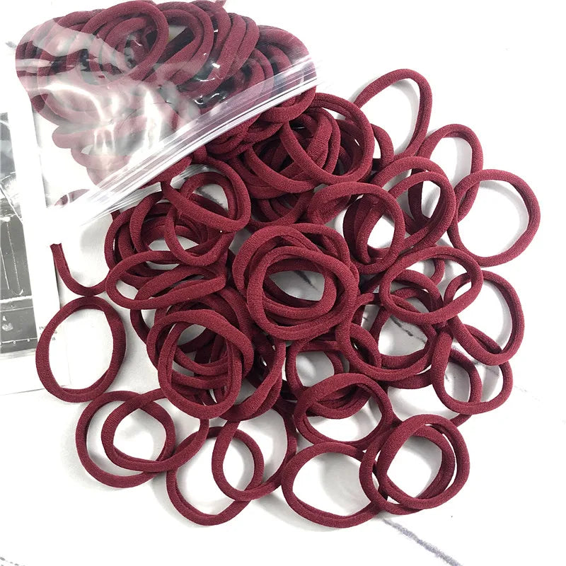 20/50PCS Hair Bands Canada for Women & Girls Basic Hair Rubber Ties 4cm Simple Elastic Ponytail Holders Hair Accessories
