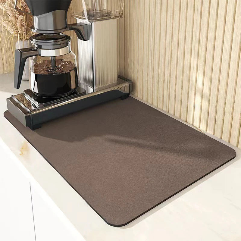 Super Absorbent Kitchen Tableware Mat USA Waterproof Drainage Coffee Dish Drying Mat Heat-Insulating Non-Slip Pad for Tableware