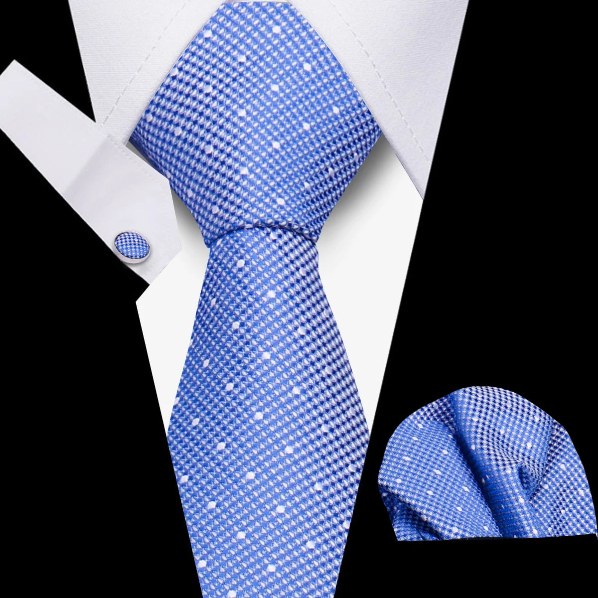 Men’s Business Necktie Set Canada Classic Plaid Cufflinks Handkerchief for Suit Wedding High-Quality 3PCS Tie Set Formal Gravata