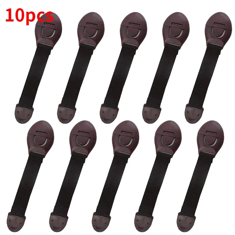 Baby Safety Cabinet Lock Kids Security Protection Drawer Door Cabinet Locks Plastic Protection Children Safety Door Straps