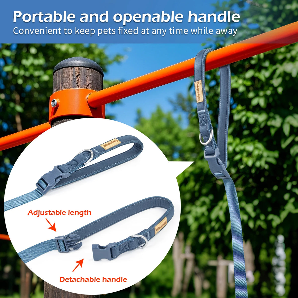 Hands-Free Long Dog Leash USA Adjustable Waist & Crossbody Lead for Walking, Running & Training, 3M/5M Leash for Small, Medium & Large Dogs