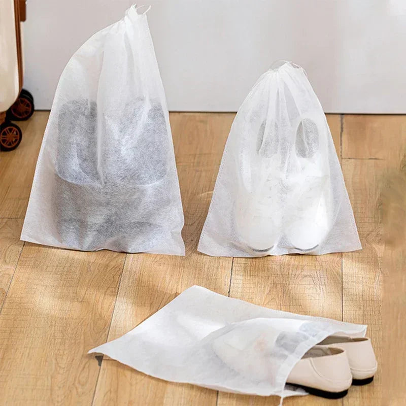 10-50PCs Non-Woven Shoe Dust Covers Dustproof Drawstring Storage Bag Travel Pouch Shoe Bags Drying Shoes Protect