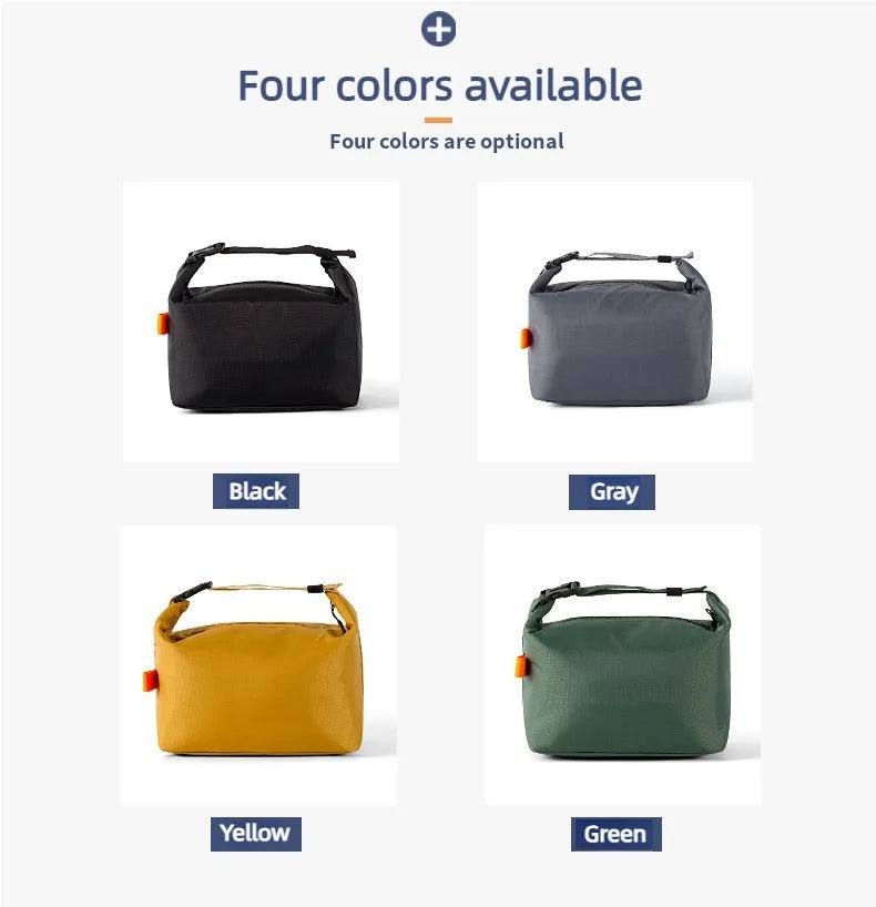 Large-Capacity Insulated Lunch Bag USA Foldable Waterproof Aluminum Foil Bento Bag for Office, Travel & School
