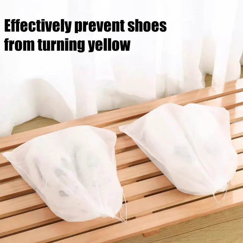 10-50PCs Non-Woven Shoe Dust Covers Dustproof Drawstring Storage Bag Travel Pouch Shoe Bags Drying Shoes Protect