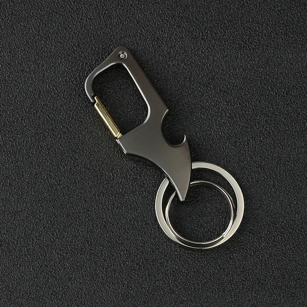 Titanium Carabiner Key Clip Canada EDC Key Ring Loop Hook Car Keychain with Corkscrew Keychain Pendant Gift for Men