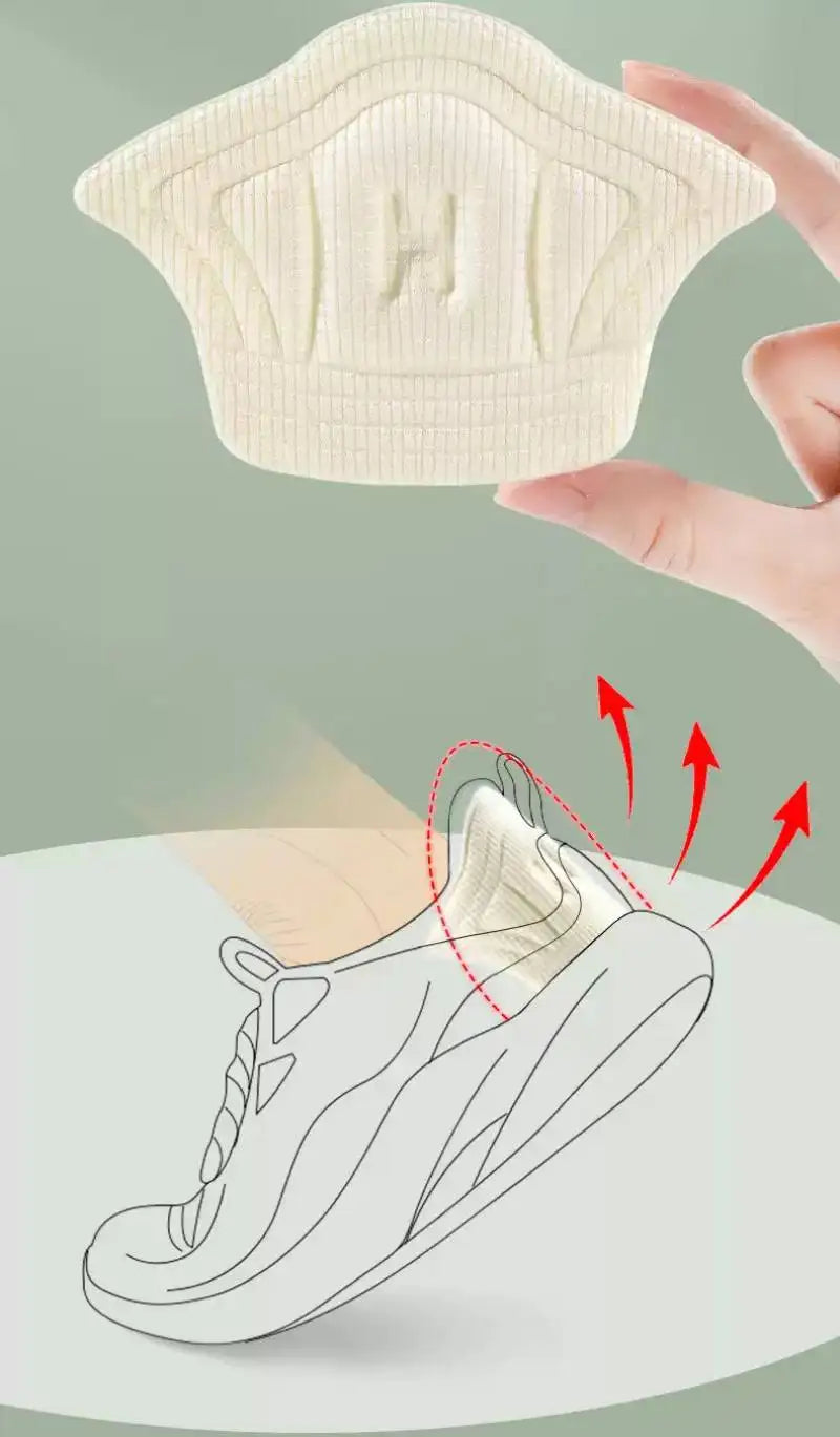 2pcs Shoe Heel Insoles Foot Heel Pad Sports Shoes Adjustable Antiwear Feet Inserts Insoles Heel Protector Sticker Insole Brioche