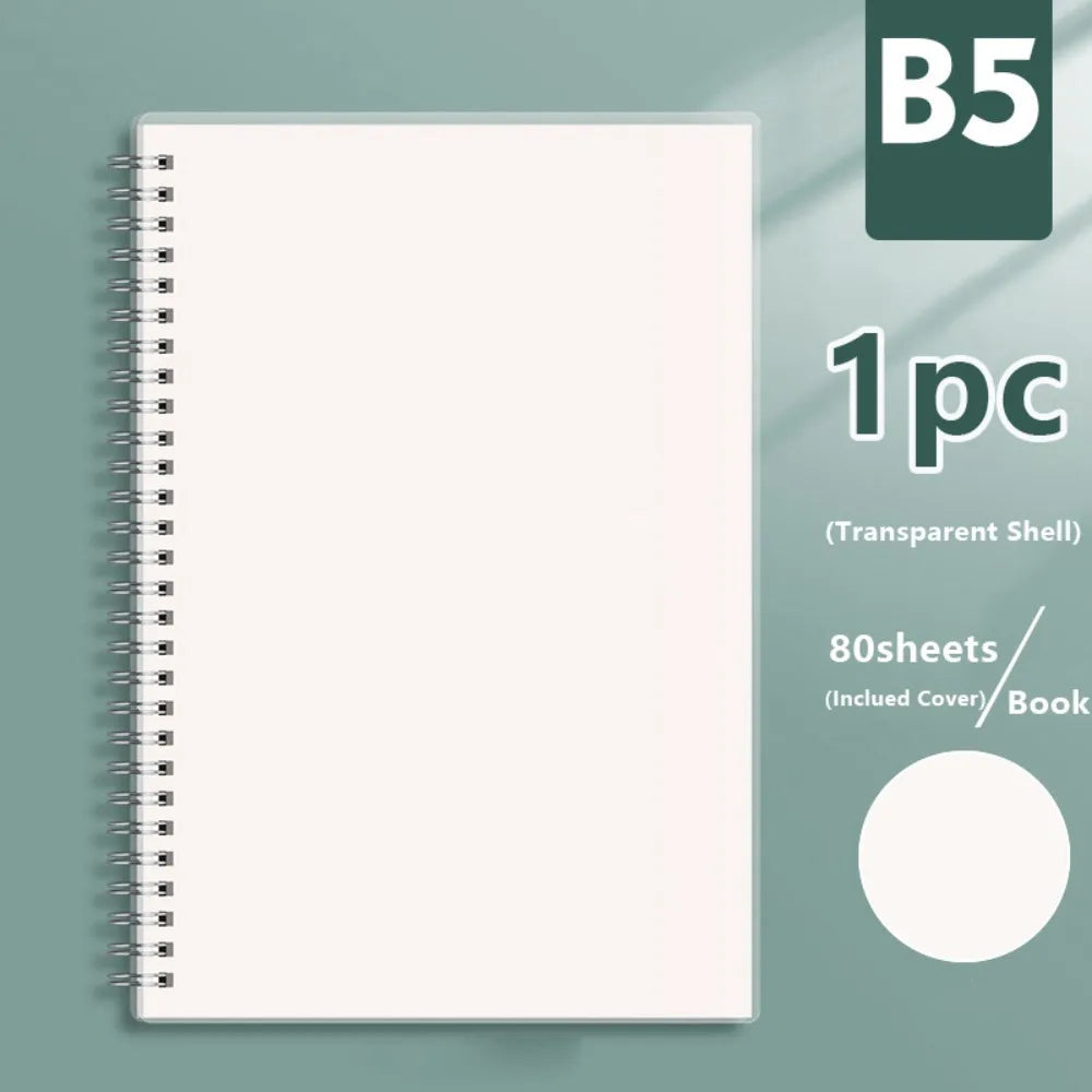 A4/A5/A6/B5 Coil Notebook Grids/Blank/Horizontal Line Flip Over Design Sketchbook Diary Book School Office Supplies Diary Book