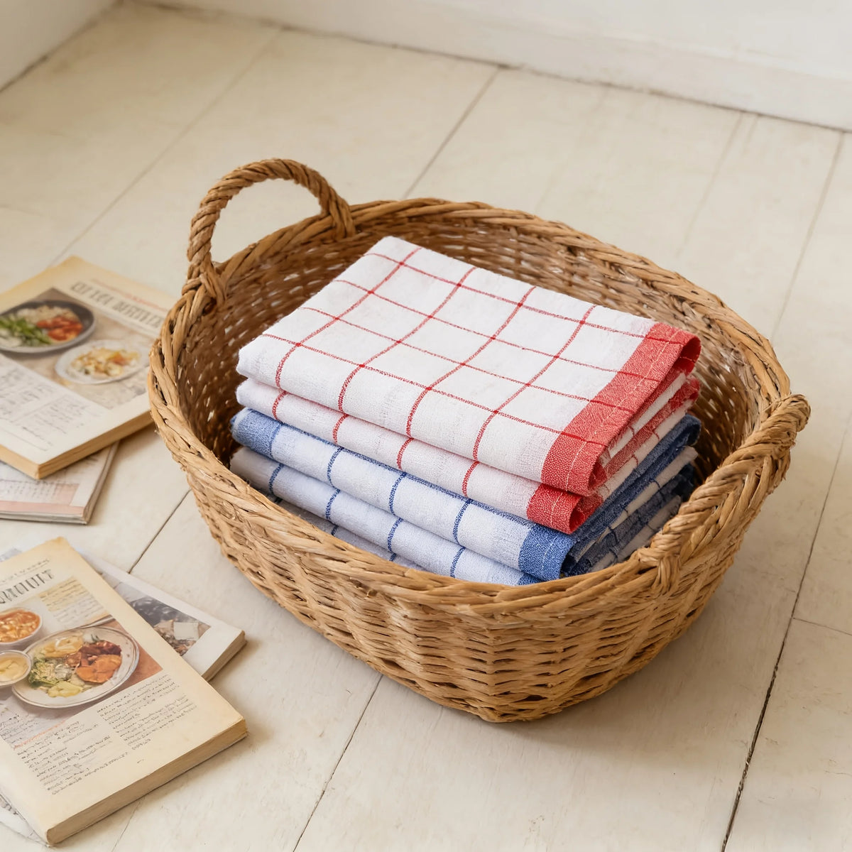 4/6/8/10PCS 40×60cm Checkered Kitchen Towels Canada for Washing Dishes & Drying Tableware, Simple Kitchen Cleaning Towels