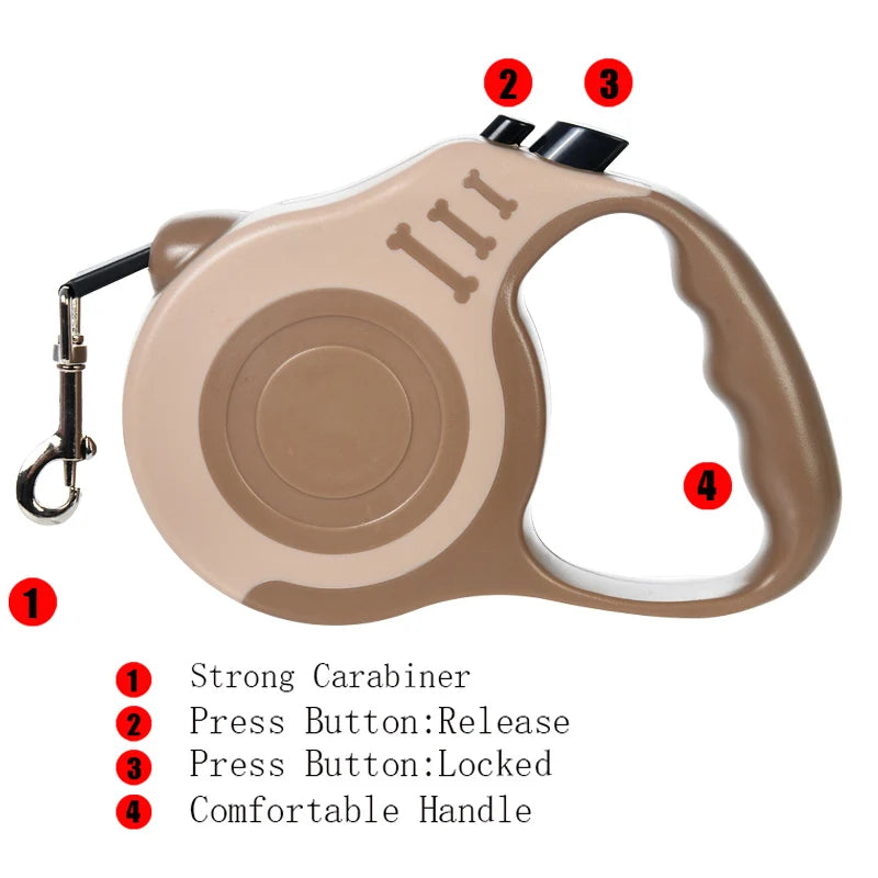 3M & 5M Retractable Pet Dog Leash Canada for Small & Large Dogs Hiking Walking Traction Rope French Bulldog Chihuahua Accessories