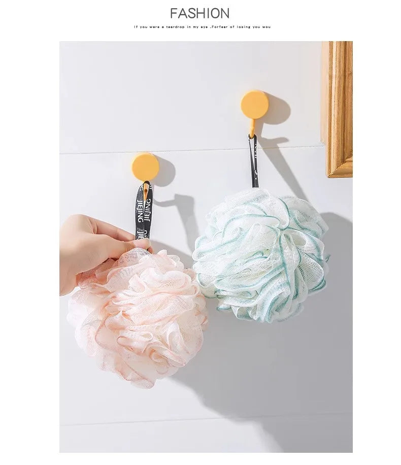 1/3PCS Durable Loofah Bath Sponge USA No-Loose-Petals Premium Body Shower Ball for Women’s Daily Bathing & Bathroom Use