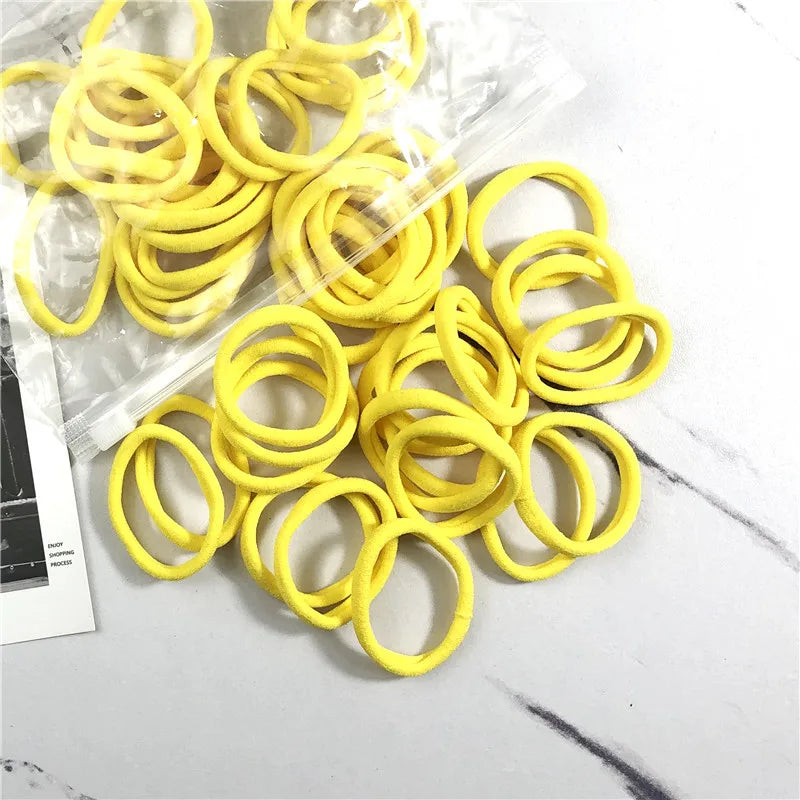20/50PCS Hair Bands Canada for Women & Girls Basic Hair Rubber Ties 4cm Simple Elastic Ponytail Holders Hair Accessories