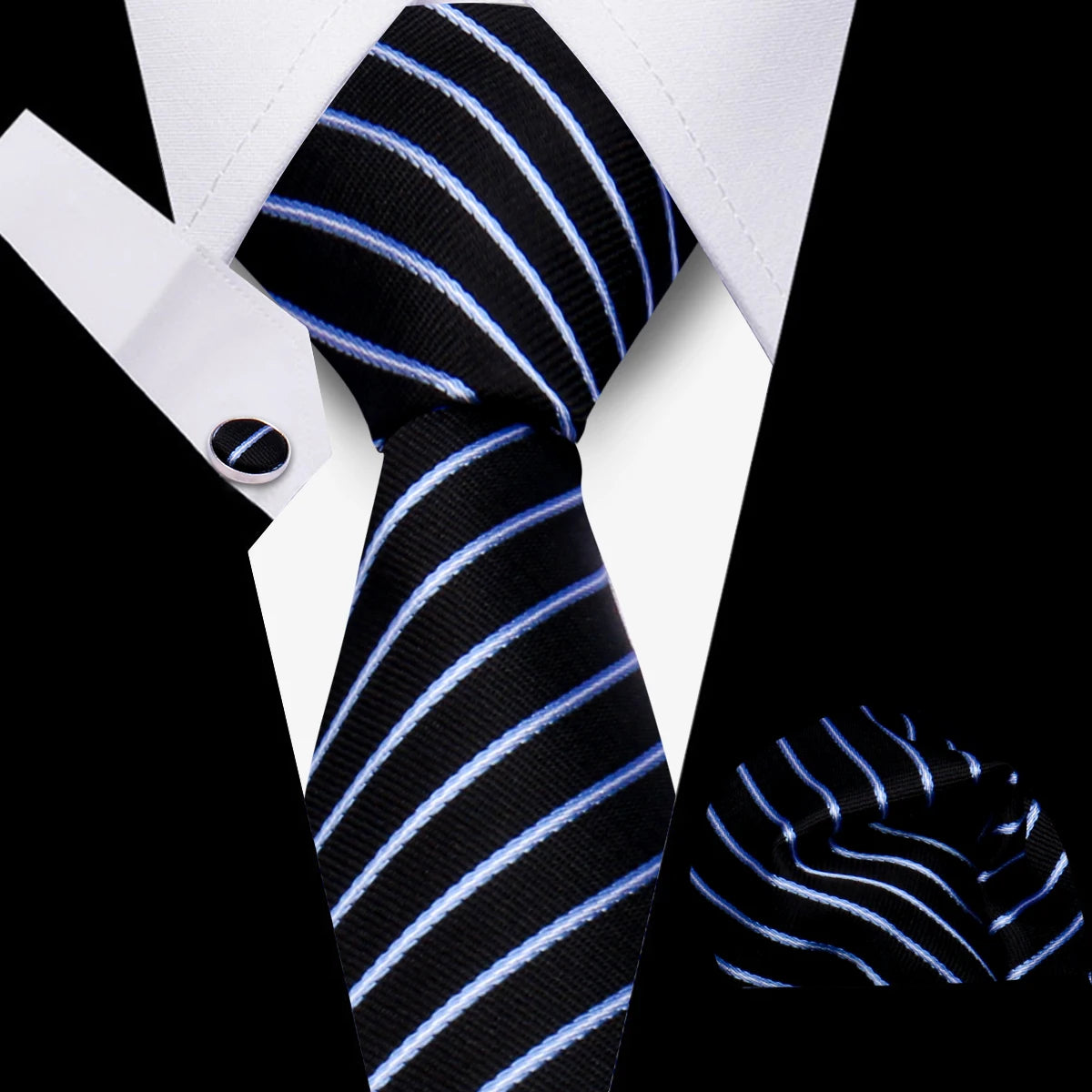 Men’s Business Necktie Set Canada Classic Plaid Cufflinks Handkerchief for Suit Wedding High-Quality 3PCS Tie Set Formal Gravata