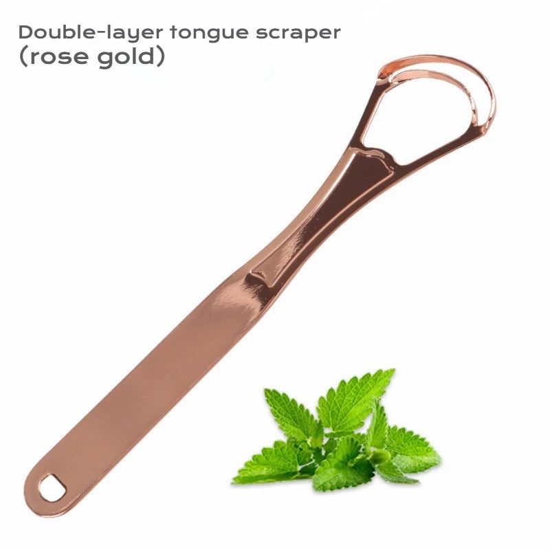 1/2/4 Pcs Reusable Stainless Steel Tongue Scraper Canada Cleaner Fresh Breath Oral Hygiene Care Tool