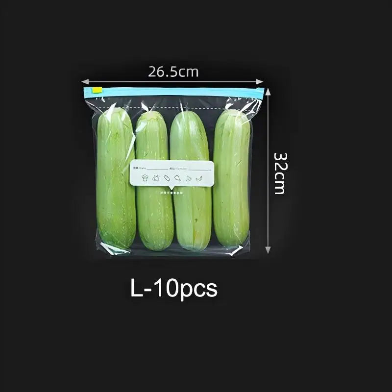 Zip Lock Food Storage Bags Canada Thick Reusable Freezer Bags for Fridge Microwave Safe Organizing, 3 Sizes