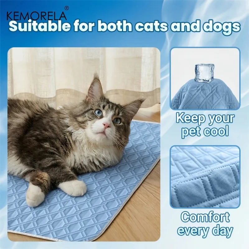 1PCS New Upgraded Ice Cooling Pet Mat Canada Washable Breathable Pet Cooling Pad for Dogs All-Season Use