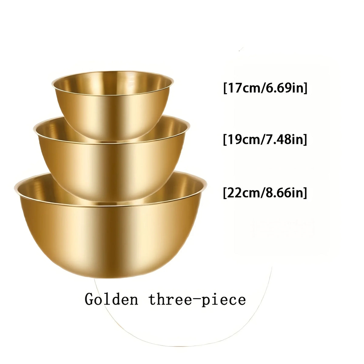3PCS Stainless Steel Mixing Bowls Set Canada Large Salad Bowls Dough Kneading Kitchen Accessories Cocina Accesorios Home Items