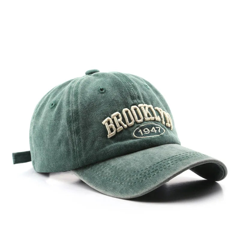 Retro Brooklyn Letter Embroidery Baseball Cap Canada Spring Summer Men Women Cotton Adjustable Casual Hip Hop Streetwear Sun Hat