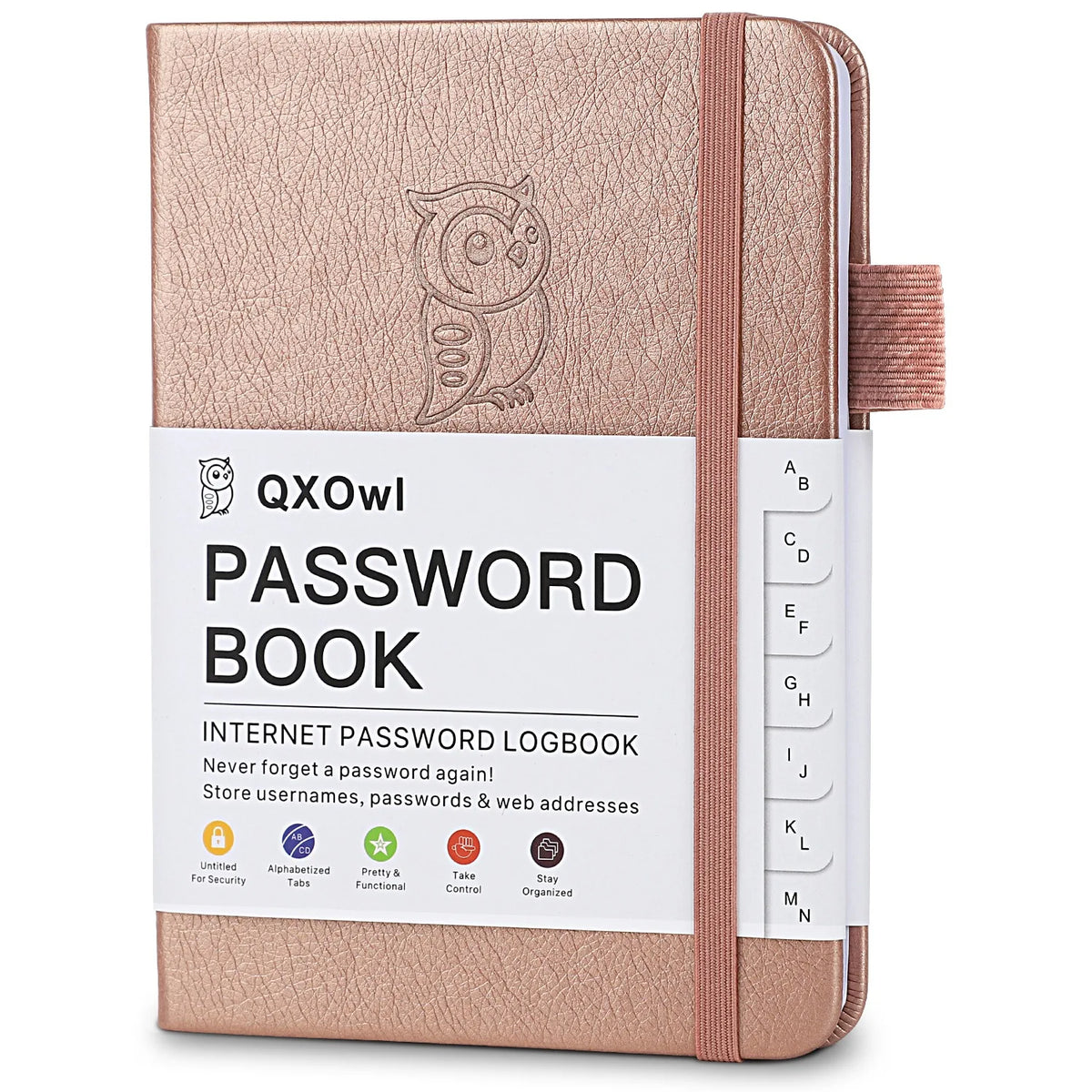 Alphabetical Password Book USA Internet Address Organizer Logbook, Small Pocket Password Keeper for Website Logins