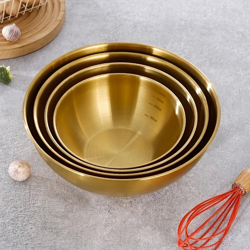 3PCS Stainless Steel Mixing Bowls Set Canada Large Salad Bowls Dough Kneading Kitchen Accessories Cocina Accesorios Home Items