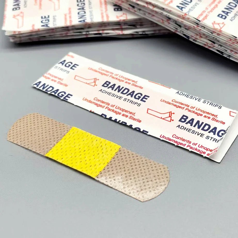 50/100PCS Waterproof Breathable Adhesive Plasters Canada Wound Dressing Hemostasis Stickers First Aid Medical Gauze Bandages Band-Aids