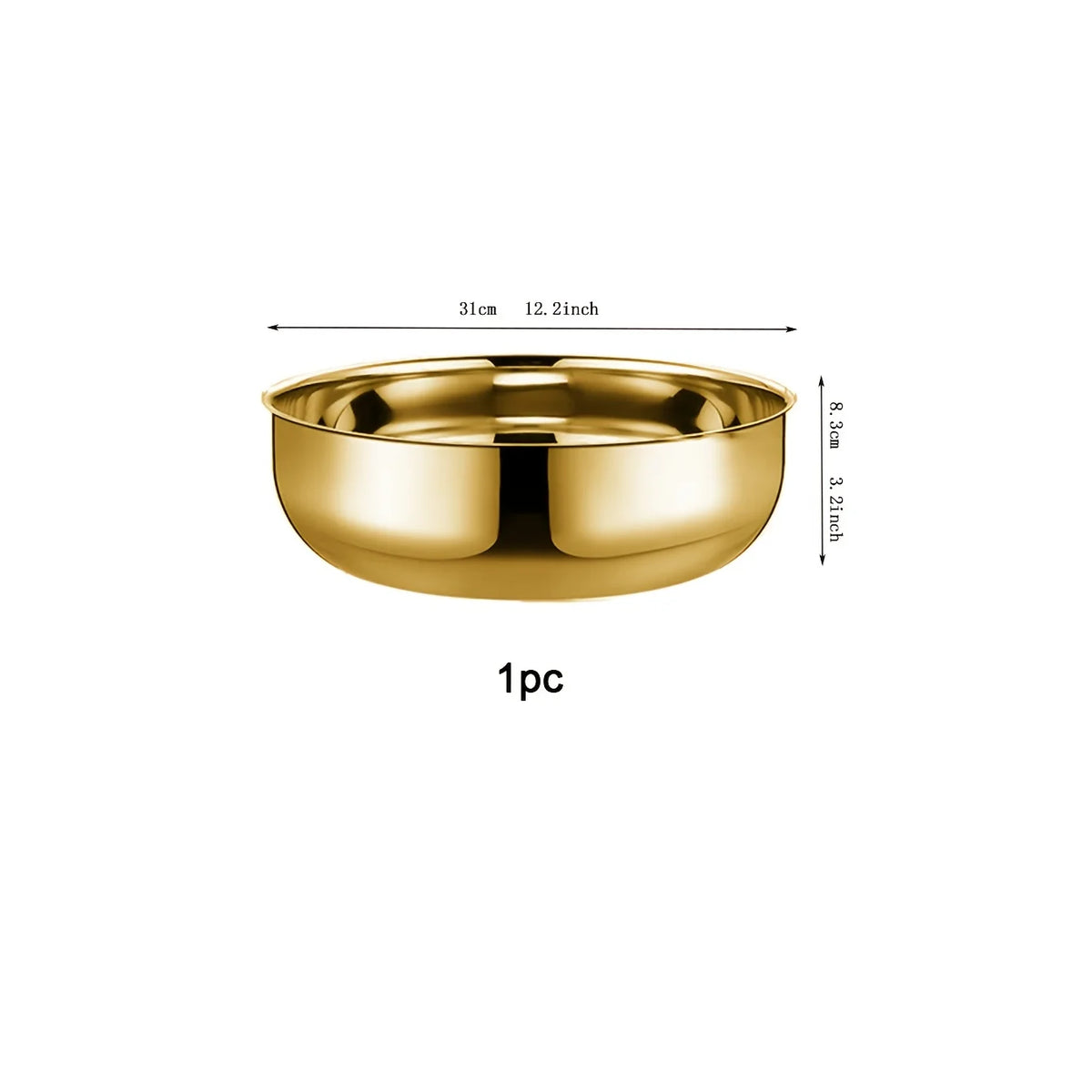 Golden Stainless Steel Mixing Bowl Canada Corrosion-Resistant Bowl for Kneading Dough, Eating Noodles & Washing Vegetables