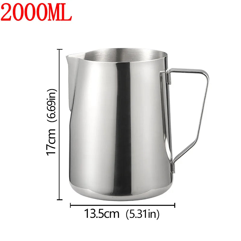 Stainless Steel Milk Frother Jug Canada Coffee Milk Frothing Pitcher Measurement Jug Espresso Barista Tool Coffee Accessories