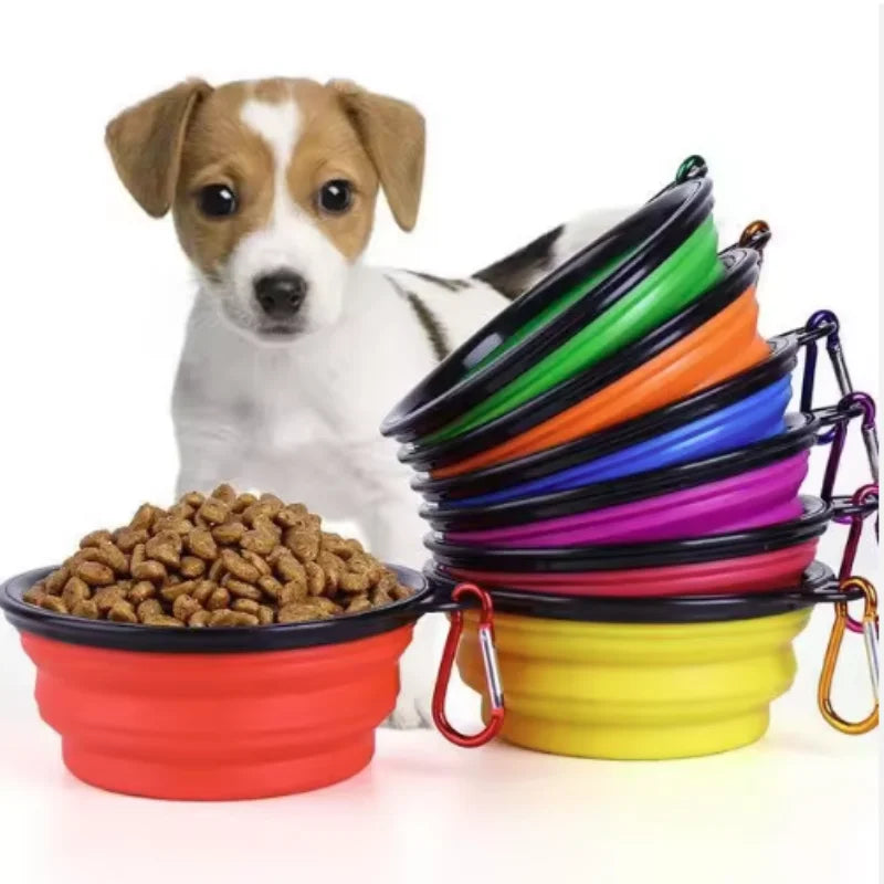 Durable TPR Portable Pet Food Bowl USA for Cats & Dogs, Collapsible Travel Water & Food Bowl for Outdoor Pet Use