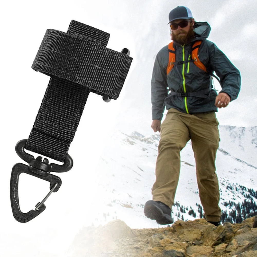 New Multi-purpose USA Nylon Gloves Buckle Tactical Glove Hook Safety Clip Outdoor Hiking Climbing Rope Storage Accessories