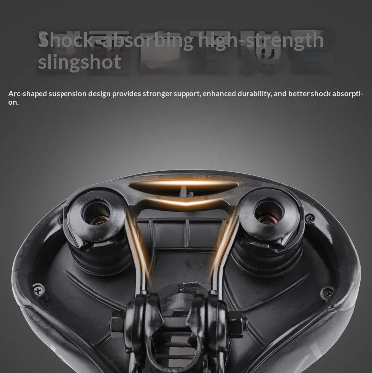 Oversized Comfort Bike Seat Extra Wide Thick Soft Bicycle Saddle Shock Absorbing Cushion for MTB Cruiser Cycling Accessories