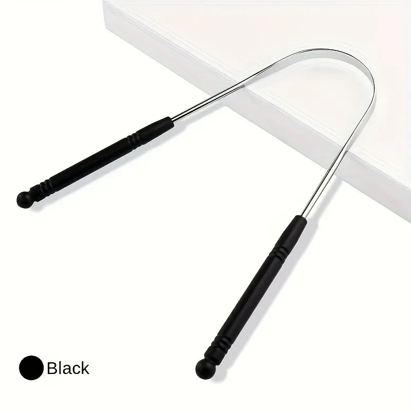Stainless Steel U-Shaped Tongue Scraper USA Adult Portable Easy-to-Clean Oral Hygiene Tool for Removing Bacteria & Plaque