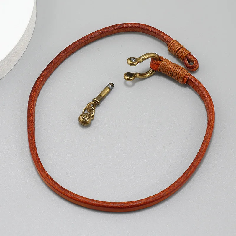 New Arrivals Retro Two-Loop Leather Bracelet USA Men Punk Horseshoe Buckle Wrap Bracelet Creative Jewelry Gift