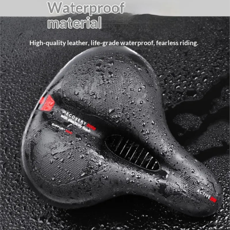 Oversized Comfort Bike Seat Extra Wide Thick Soft Bicycle Saddle Shock Absorbing Cushion for MTB Cruiser Cycling Accessories