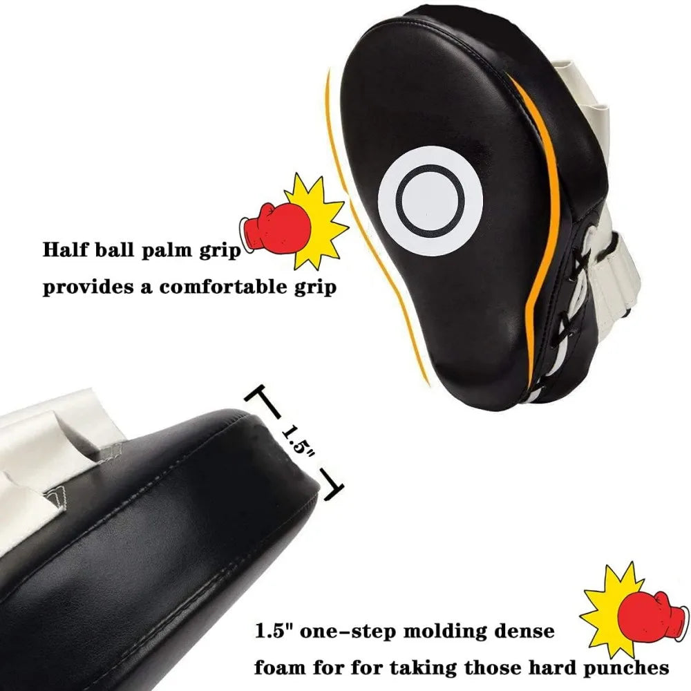 1/2PCS Curved Boxing Bag USA Focus Punching Pads for Taekwondo, Muay Thai & Karate Training for Adults & Kids