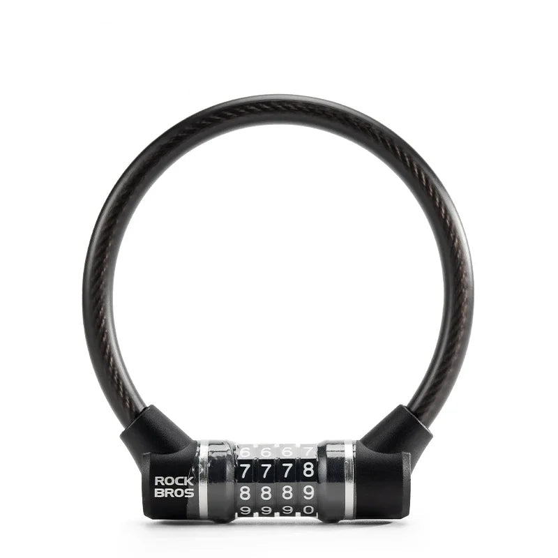 Canada Portable Bicycle Lock Ultra-Light Steel Cable Bike Lock 4-Digit Password PVC Waterproof  Steel Password Lock MTB Road