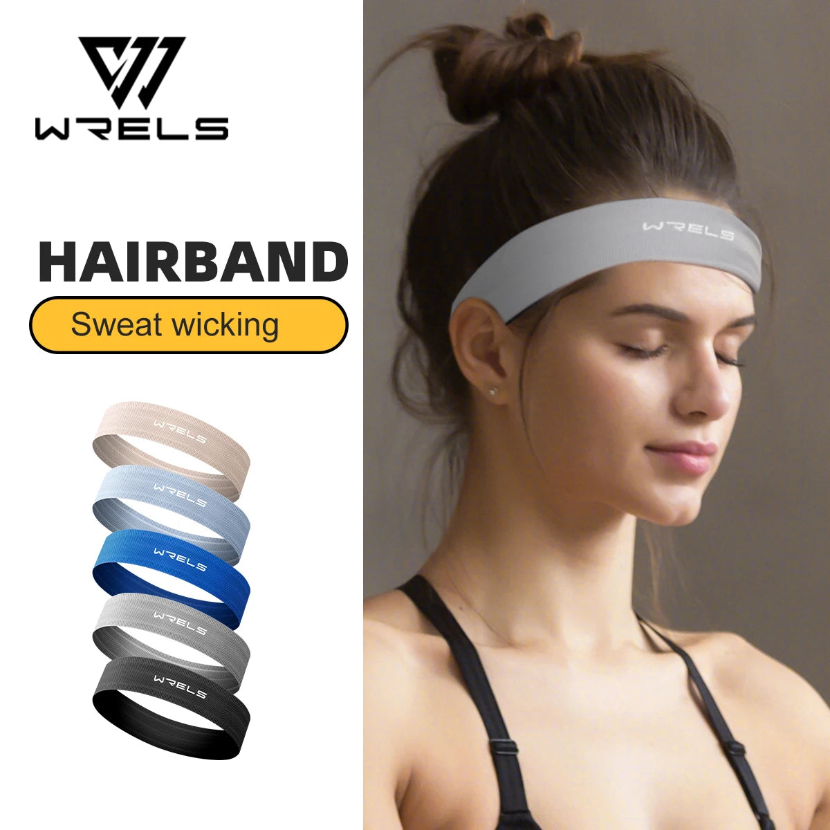 USA Headband Anti Slip Yoga Hair Band Quick Dry Running Sweatband Workout Headbands for Women Men