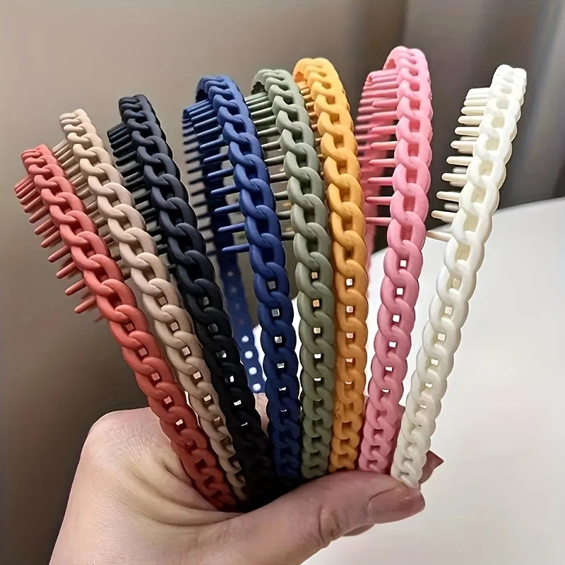 1/2PCS Solid Color Women’s Face Wash Headband USA High-End Anti-Slip Hair Band with Textured Strips for Skincare & Makeup
