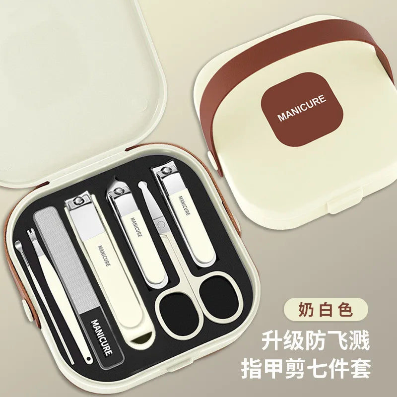 Complete 7-Piece Anti-Splash Nail Clipper Set Canada 7-in-1 Manicure Pedicure Portable Nail Clippers Handy Grooming Set