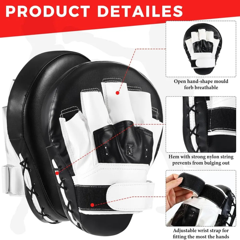 1/2PCS Curved Boxing Bag USA Focus Punching Pads for Taekwondo, Muay Thai & Karate Training for Adults & Kids