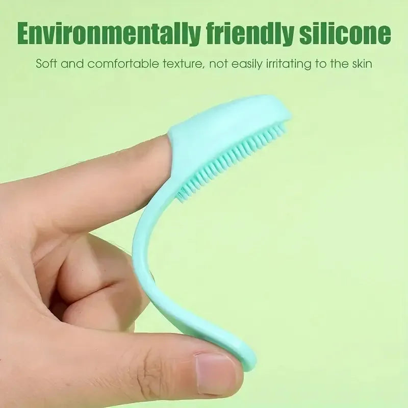 Silicone Facial Brush Cleaner USA Portable Blackhead Double-Sided Massage Brush, Facial & Nasal Scrub Skin Care Cleaning Tool