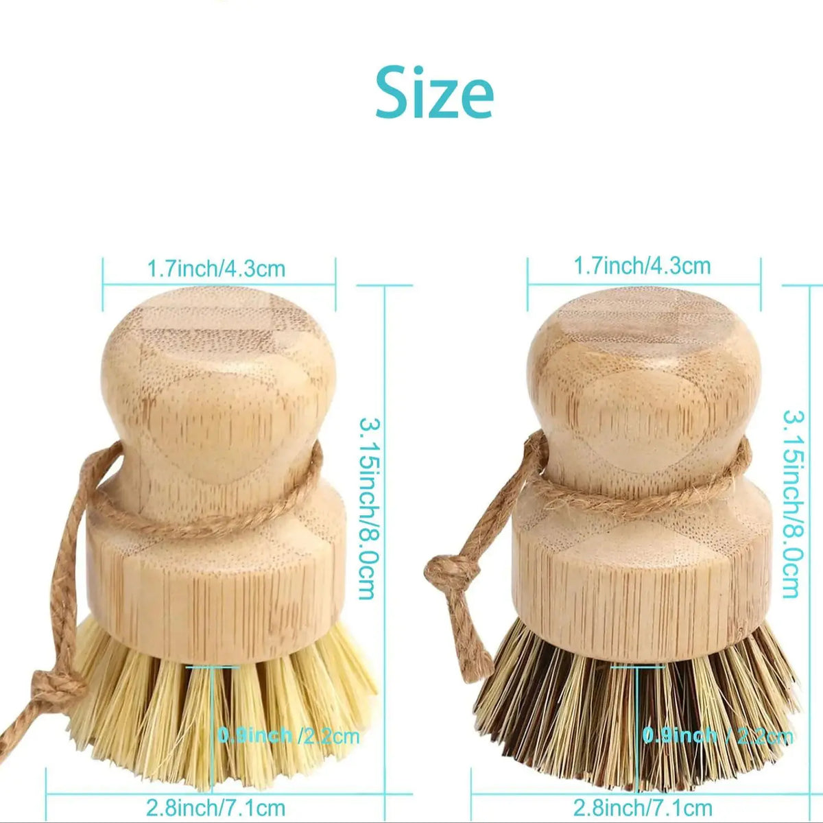 Kitchen Dishwashing Brush Does Not Damage the Pot, Coconut Brown Dishwashing Brush, Kitchen Cleaning Sisal Pot Brush