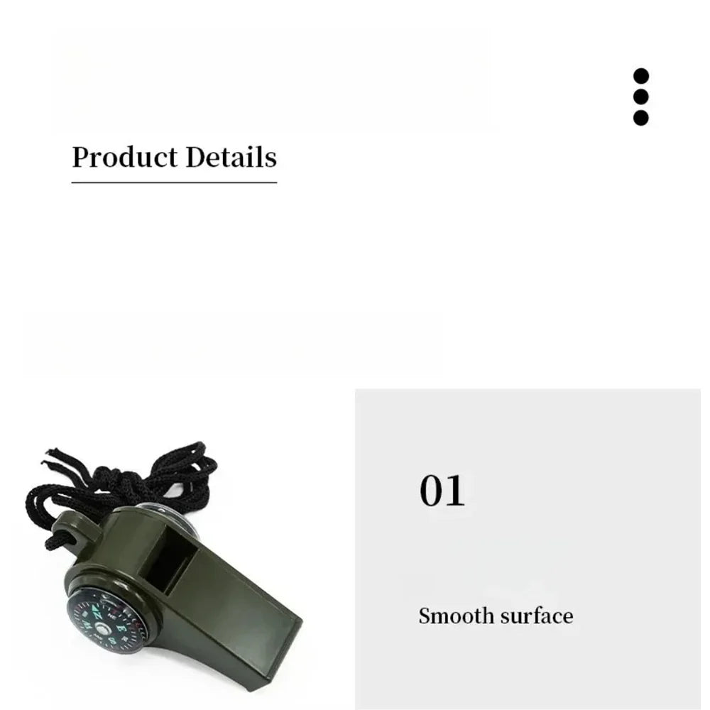 3in1 USA Outdoor Emergency Whistle with Compass, Thermometer, Outdoor Whistle, Convenient to Carry Suitable for Camping and Hiking